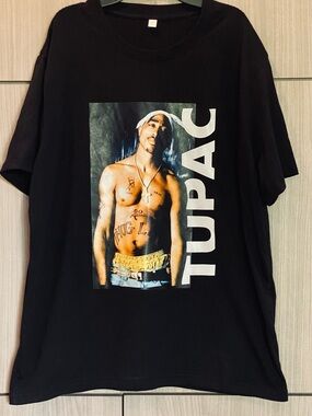 Tupac 2Pac T-Shirt Large Thug Life Crewneck New